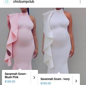 Pink maternity dress